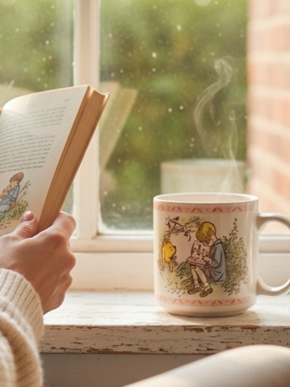 👛(ANY 2/$20)  Pink Winnie-the-Pooh Quote 10 oz Mug Capacity